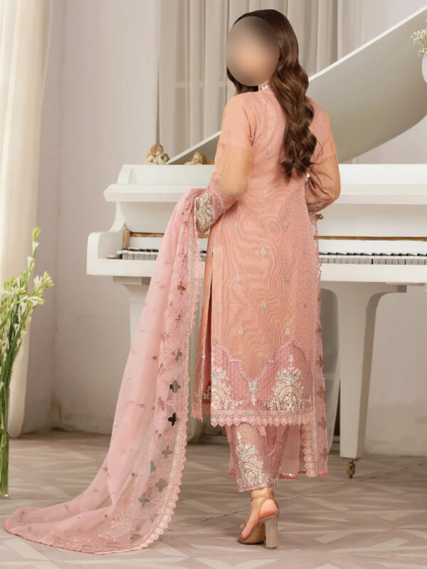 Gorgeous Pink Khadi Crundi - Stylish Pakistani Dresses Online - Image 5