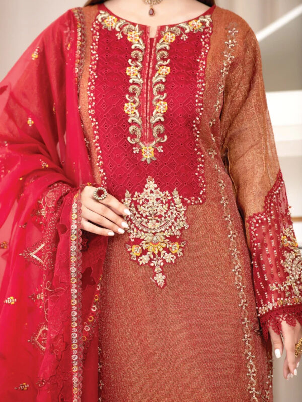 MEHROON KHADI SHIRT - Traditional Pakistani Dress - Image 2