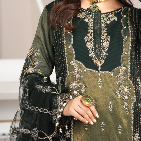 3 Piece Embroidered Masoori Suit- Formal Wear - Image 2