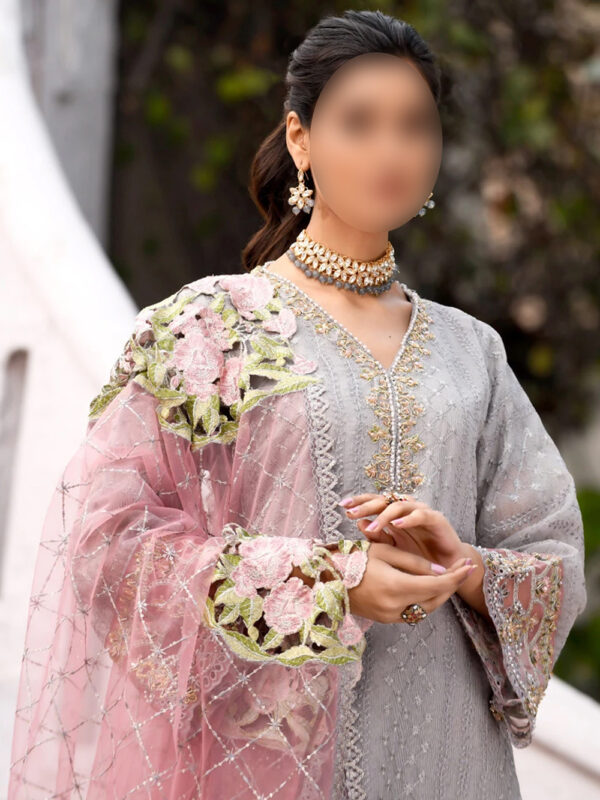 EMBROIDERED 3PC DRESS PARTY WEAR - Image 3