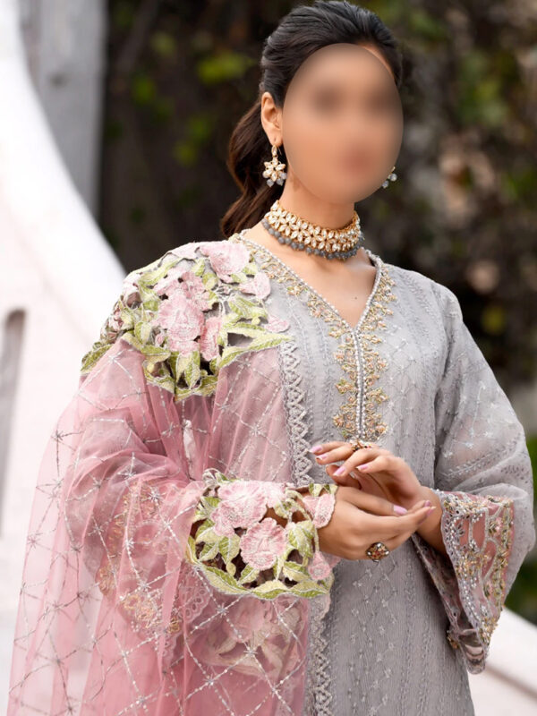 EMBROIDERED 3PC DRESS PARTY WEAR - Image 5