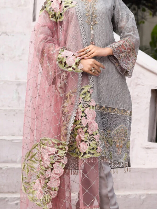 EMBROIDERED 3PC DRESS PARTY WEAR - Image 4