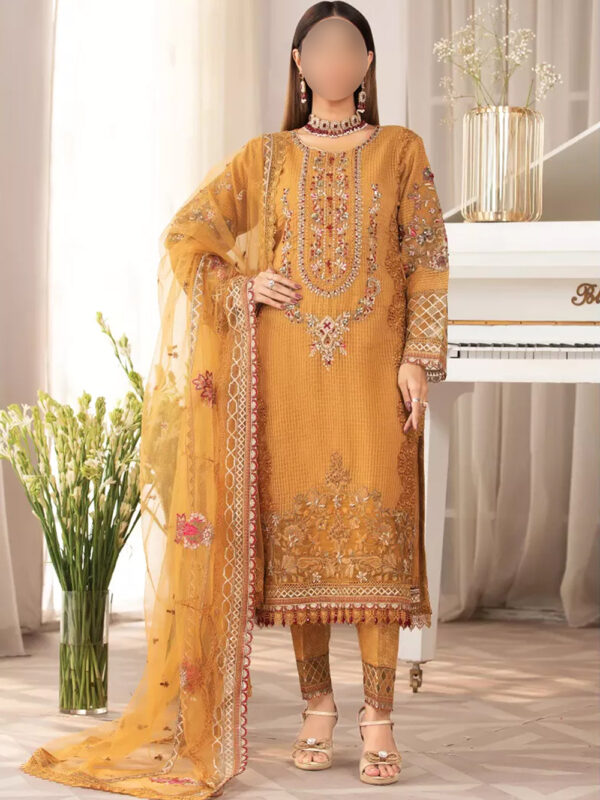 MUSTARD DABI CRUNDI DRESS - READY TO WEAR- 3PC
