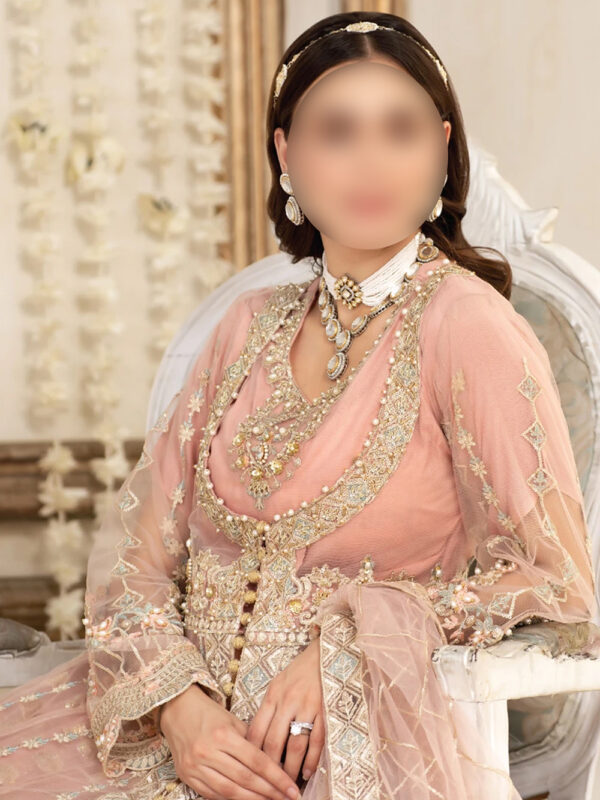 PINK KALIDAR MAXI 3-PIECE READY TO WEAR WEDDING COLLECTION - Image 3