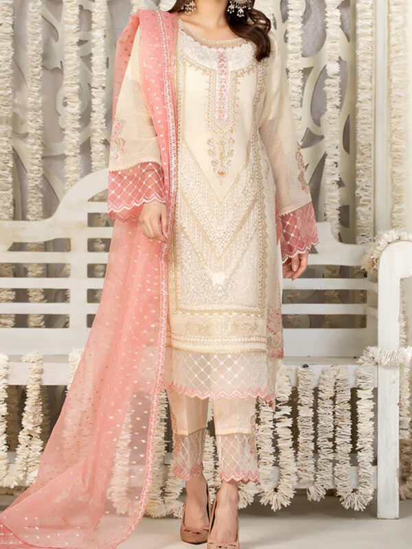 3PC Embroidered Dress - Trendy Pakistani Dress - Image 3