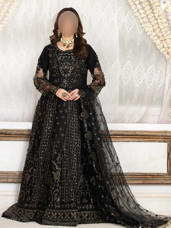 Black Kalidar Maxi- 3pc- Black Dress