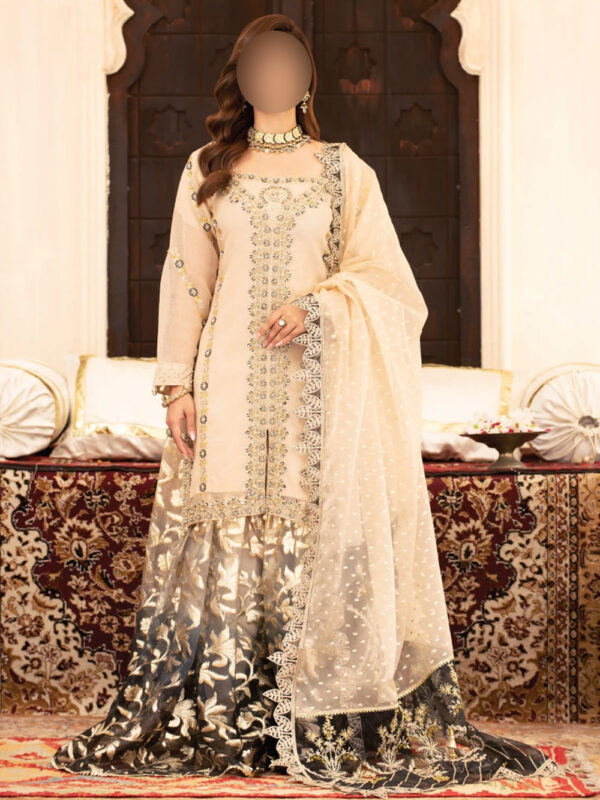 Zari Sharara Set Wedding Dress - Image 4