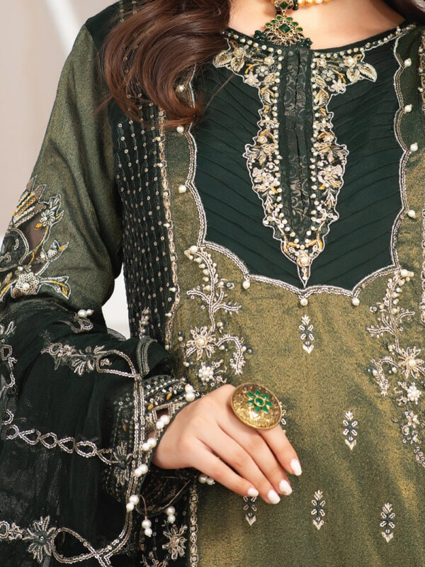 3 Piece Embroidered Masoori Suit- Formal Wear - Image 5