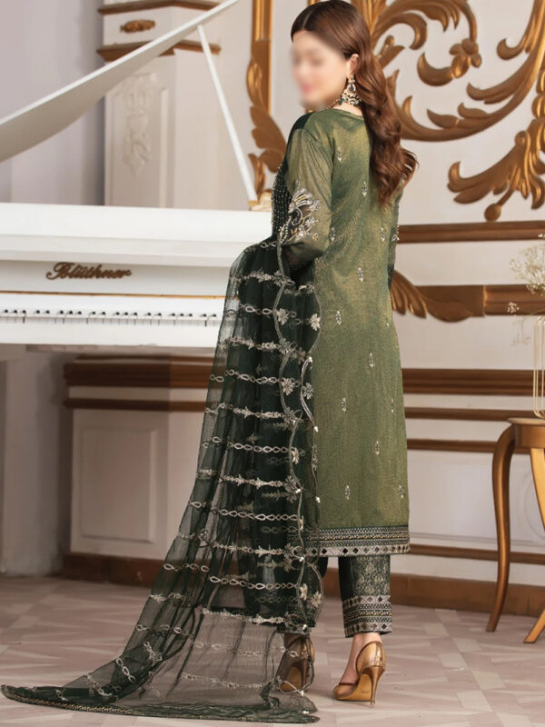 3 Piece Embroidered Masoori Suit- Formal Wear - Image 3