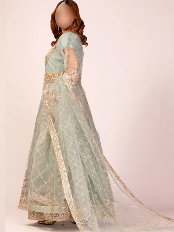 CYAN KALIDAR MAXI 3-PIECE READY TO WEAR WEDDING COLLECTION - Image 2