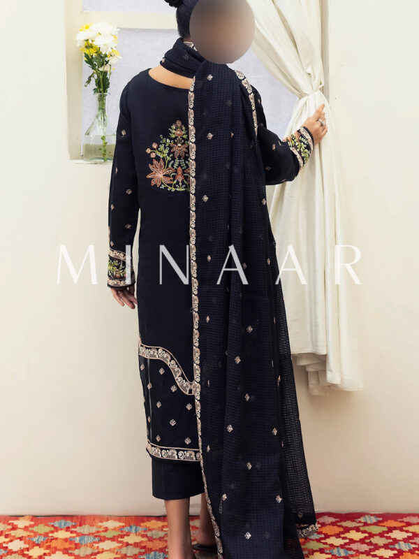 Embroidered Premium Black Salwar Kameez - Pakistani Indian Dresses - Image 2