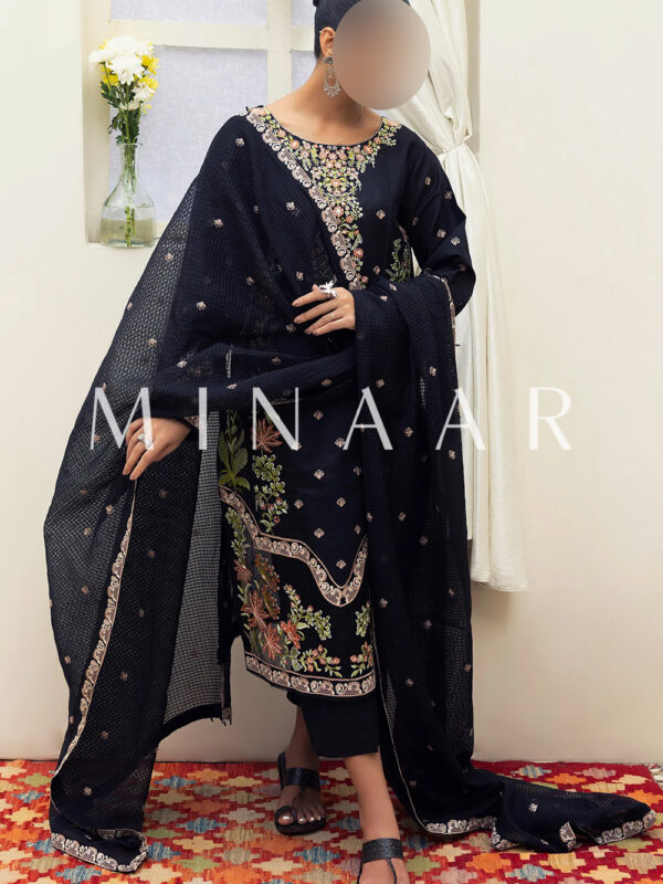 Embroidered Premium Black Salwar Kameez - Pakistani Indian Dresses - Image 6