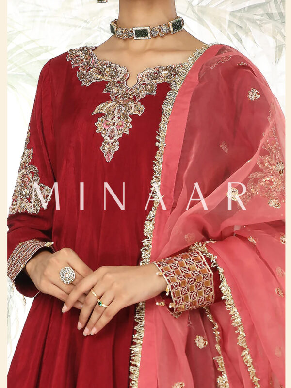 Maroon Trendy Frock - Indian Pakistani Dress in Australia - Image 5