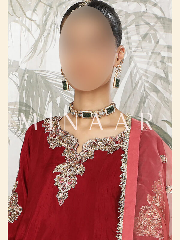 Maroon Trendy Frock - Indian Pakistani Dress in Australia - Image 4