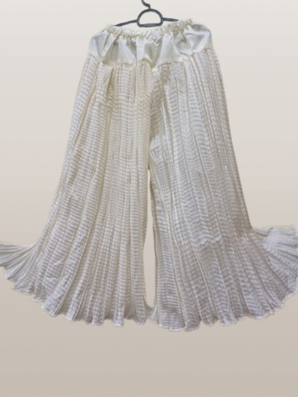 Embroidered Shirt Crush Gharara With Organza Dupatta - Image 2