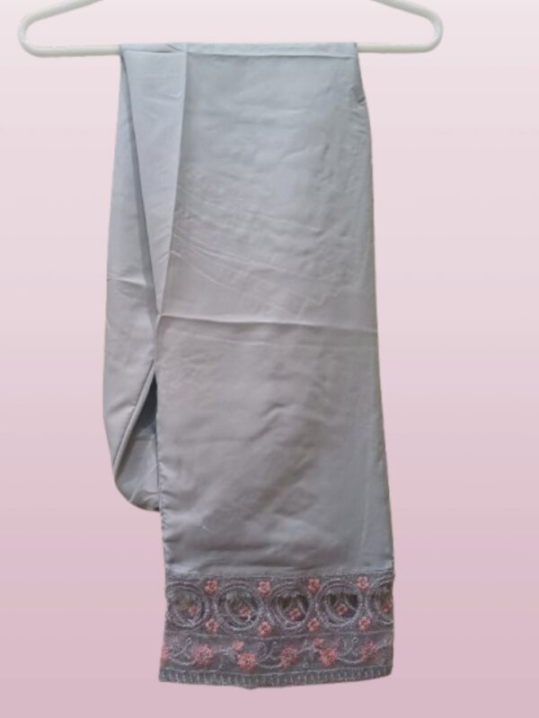 Grey Cutwork Embroidered Salwar Kameez With Dupatta - Image 5