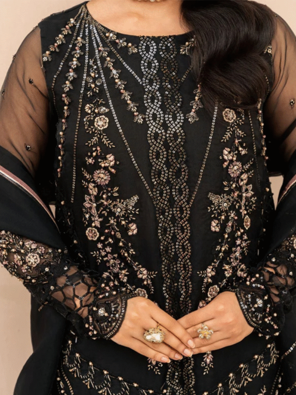 Black Embroidered Kurta Set – Eastern Ready-to-Wear Outfit - Image 5
