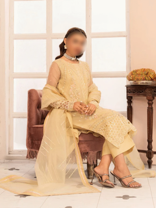 Lime Embroidered Kurta Set – Elegant Eastern Wear for Daily Use - Image 2