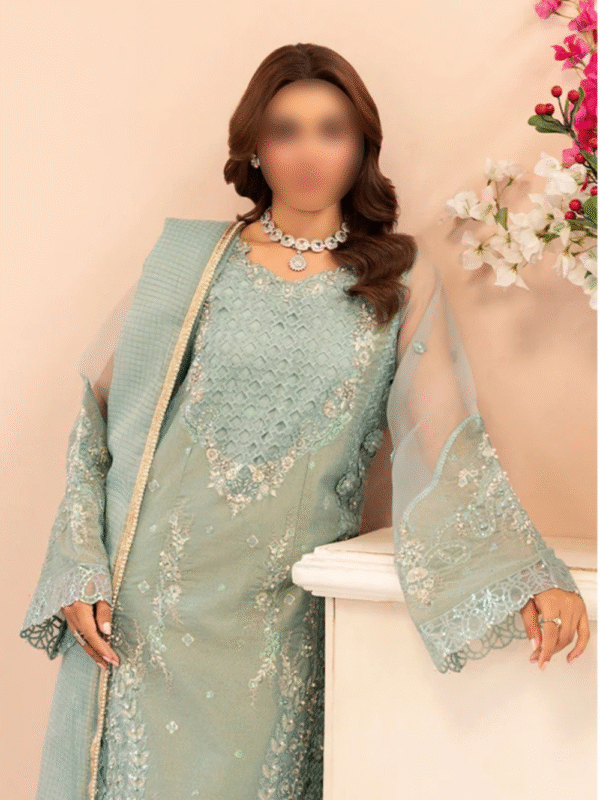 Blue Embroidered Kurta Set – Stylish Eastern Wear - Image 2